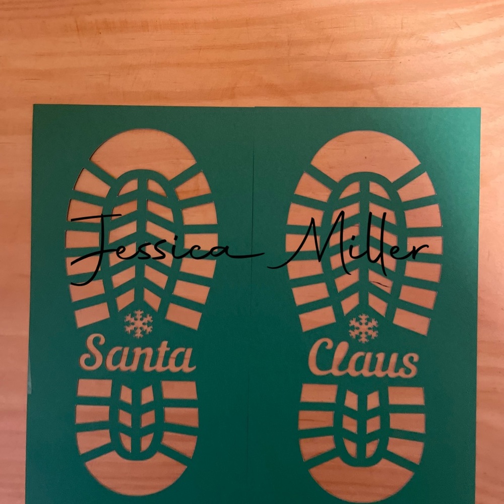 Santa Boot Print Stencil